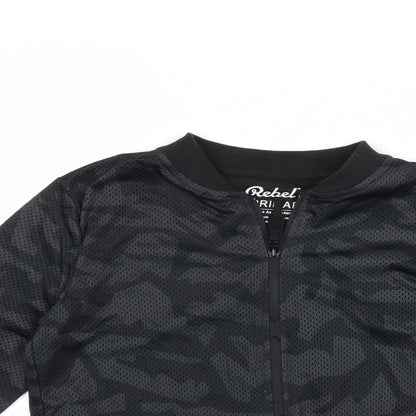 Primark Boys Black   Full Zip Sweatshirt Size 11 Years