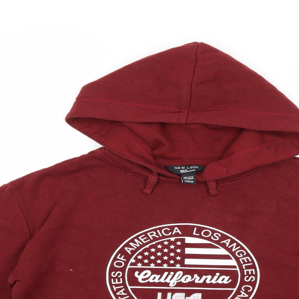 New Look Girls Red   Pullover Hoodie Size 12-13 Years