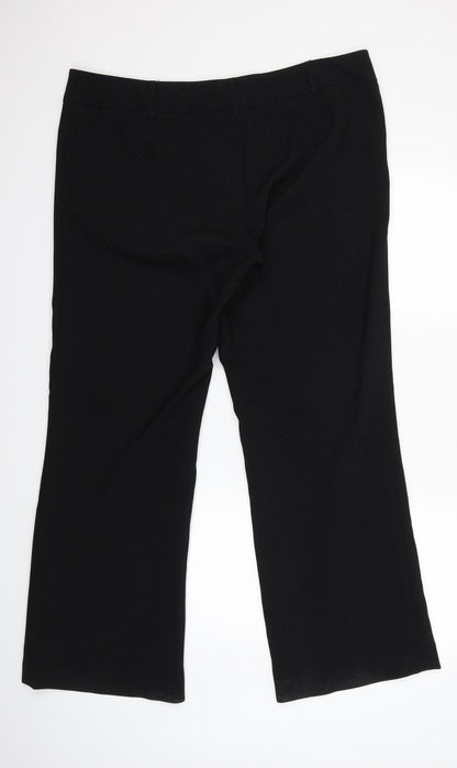 AMARANTO Womens Black Polka Dot  Trousers  Size 18 L31 in