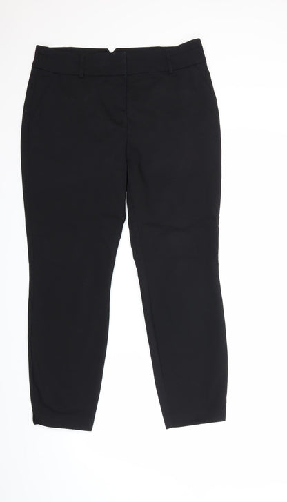 Womens UK Size 14 Papaya Regular Fit  Black Trousers
