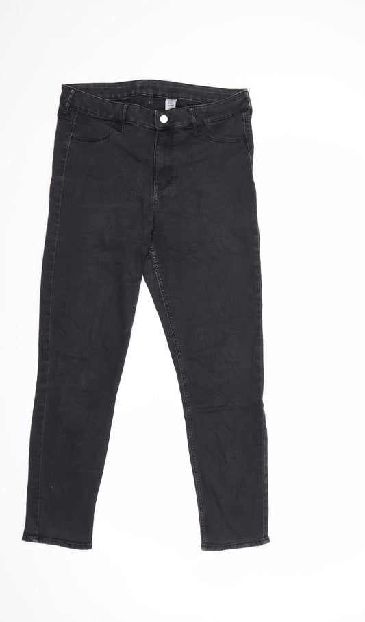 H&M Mens Black  Denim Skinny Jeans Size 32 in L29 in