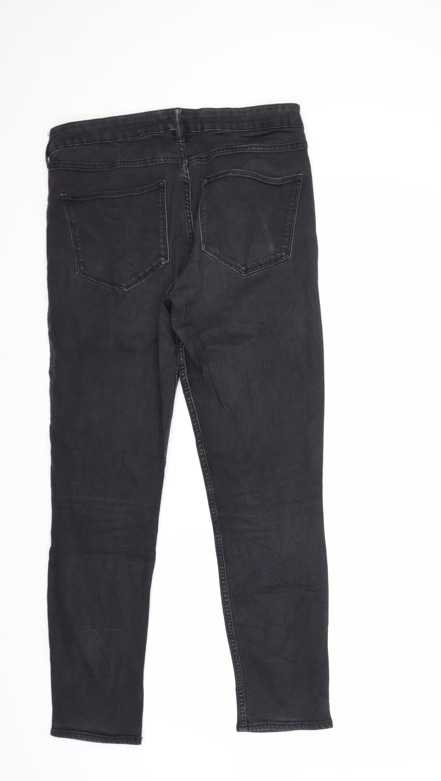 H&M Mens Black  Denim Skinny Jeans Size 32 in L29 in