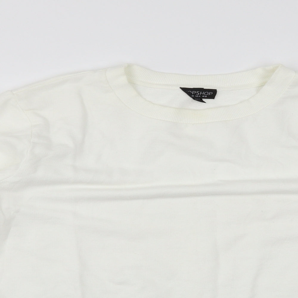 Topshop Womens White   Pullover Jumper Size 8