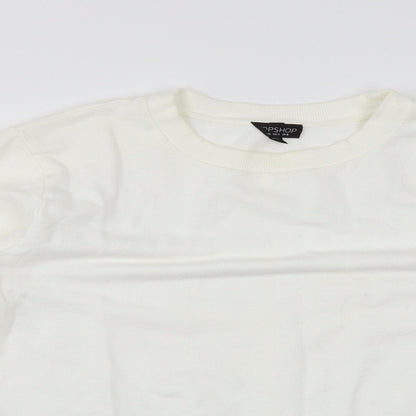Topshop Womens White   Pullover Jumper Size 8