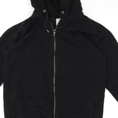Mens UK Size XS Cedar Wood State Black Full Zip Hoodie