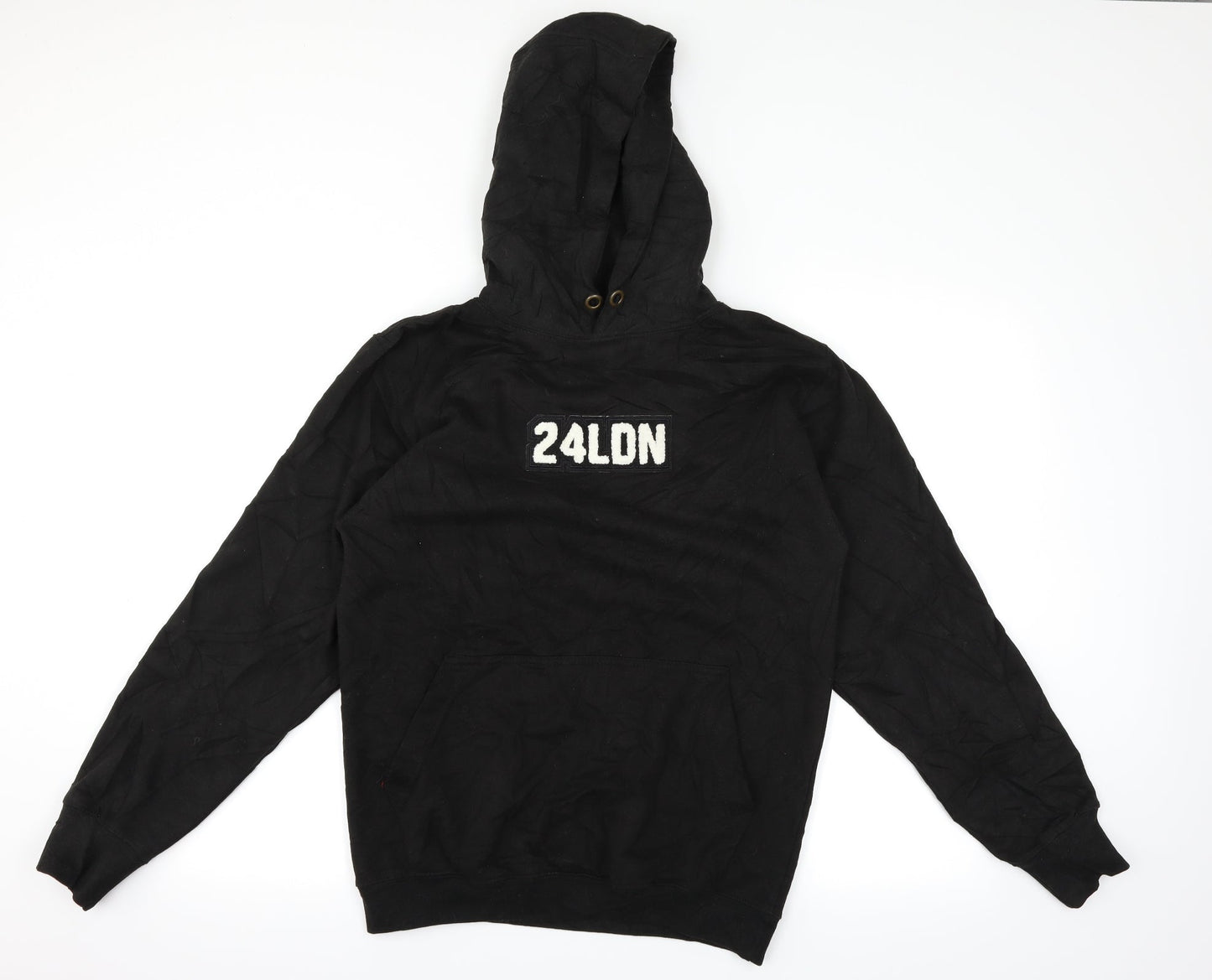 Twenty Four London Mens Black   Pullover Hoodie Size S