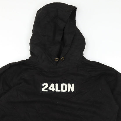 Twenty Four London Mens Black   Pullover Hoodie Size S