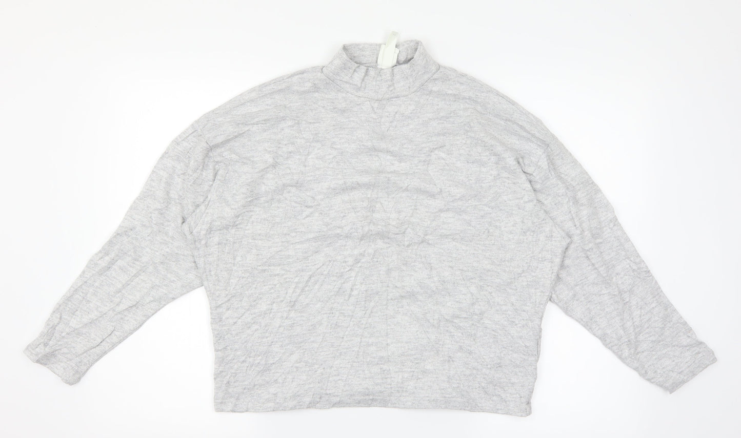 Womens UK Size XS H&M Grey Basic T-Shirt
