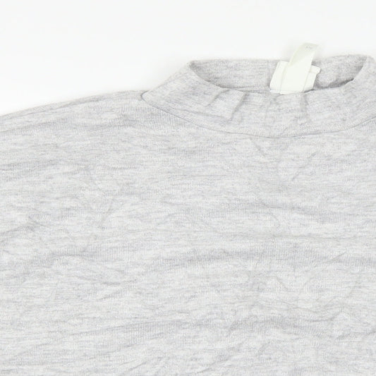Womens UK Size XS H&M Grey Basic T-Shirt