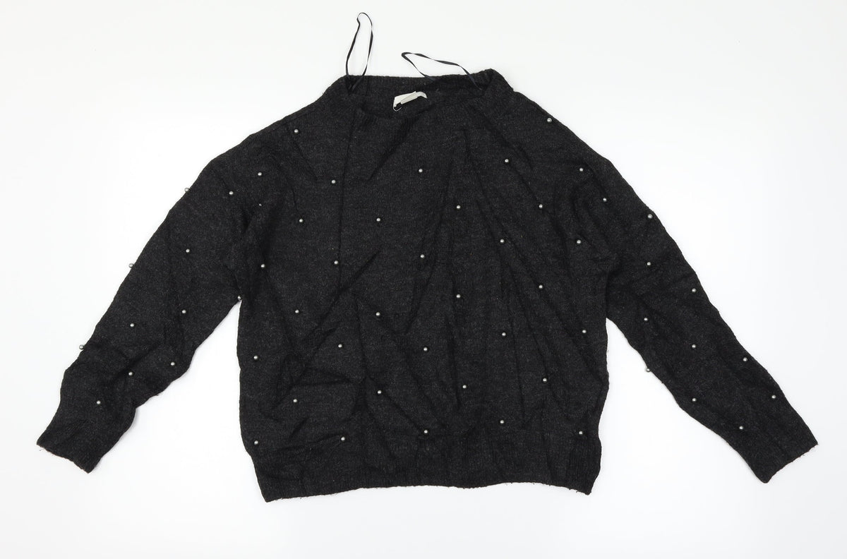 H&M Womens Black   Pullover Jumper Size 6