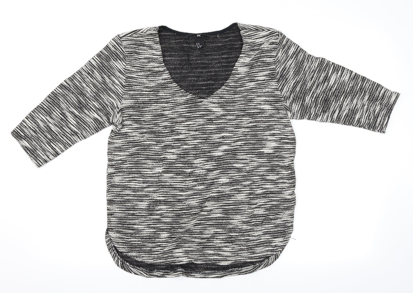 Womens UK Size 6 H&M Black Basic T-Shirt