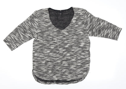 Womens UK Size 6 H&M Black Basic T-Shirt