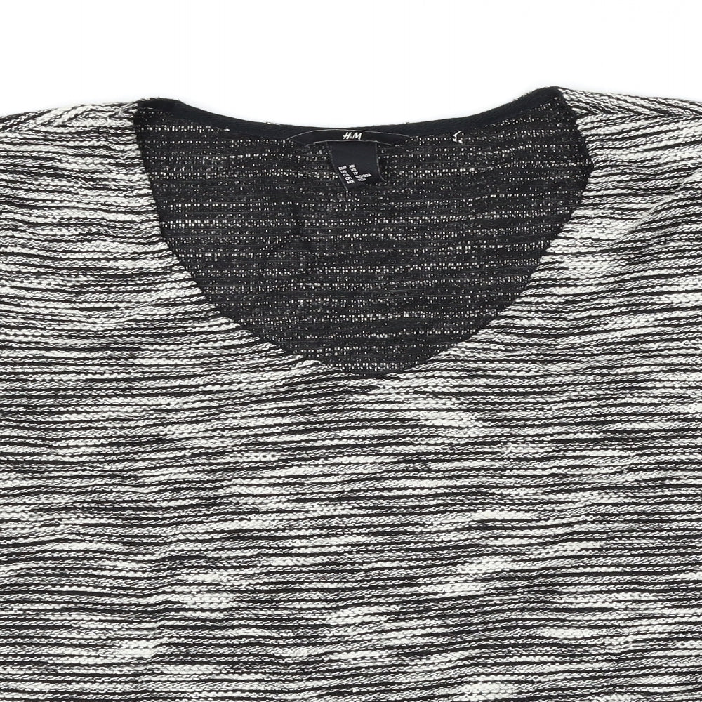 Womens UK Size 6 H&M Black Basic T-Shirt
