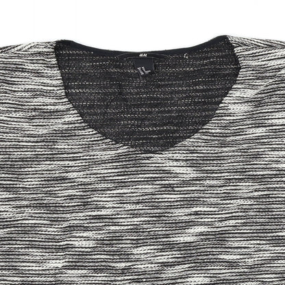 Womens UK Size 6 H&M Black Basic T-Shirt