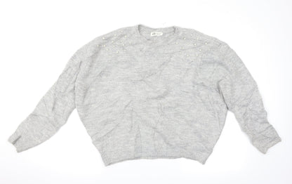 H&M Girls Grey   Pullover Jumper Size 11-12 Years