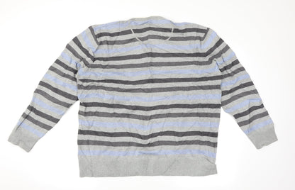 NEXT Mens Multicoloured Striped  Pullover Jumper Size XL