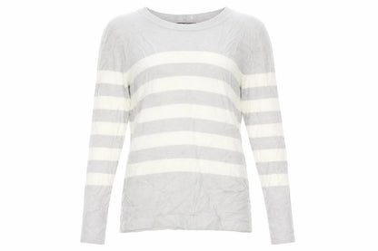 Marks & Spencer Womens Grey Striped  Pullover Jumper Size 10