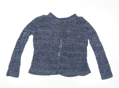 Marks & Spencer Womens Blue   Wrap Jumper Size 10