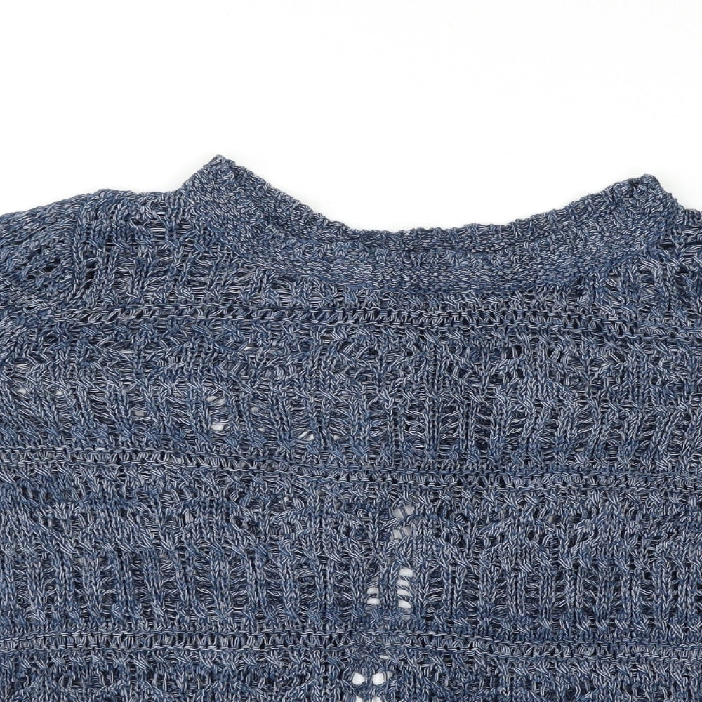 Marks & Spencer Womens Blue   Wrap Jumper Size 10