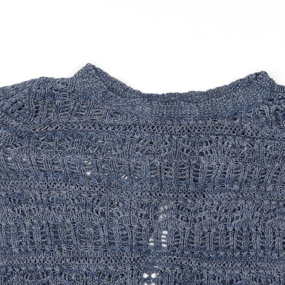 Marks & Spencer Womens Blue   Wrap Jumper Size 10