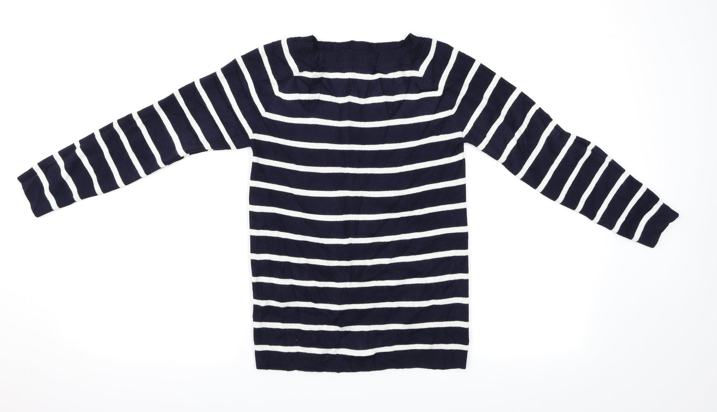 My Hailys Womens Blue Striped  Pullover Jumper Size 12