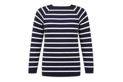 My Hailys Womens Blue Striped  Pullover Jumper Size 12