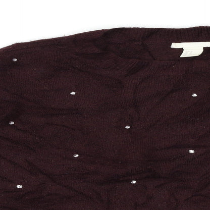 H&M Womens Purple   Pullover Jumper Size 12