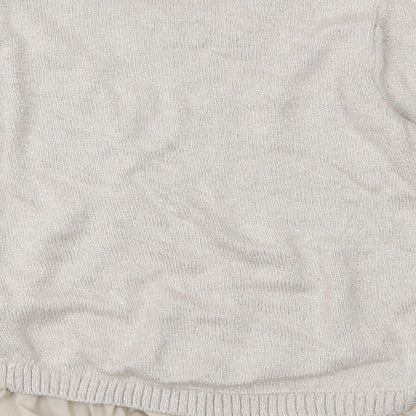 Marks and Spencer Girls Beige  Knit Pullover Jumper Size 9-10 Years
