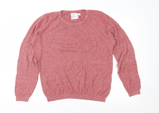 Topman Mens Red  Knit Pullover Jumper Size M