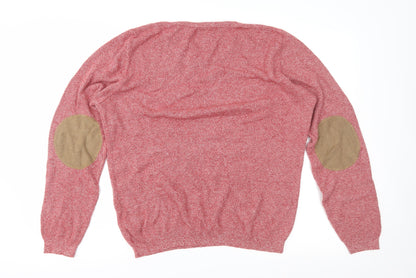 Topman Mens Red  Knit Pullover Jumper Size M