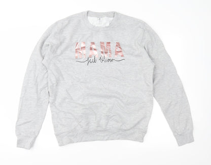 Awdis Womens Grey   Pullover Sweatshirt Size M