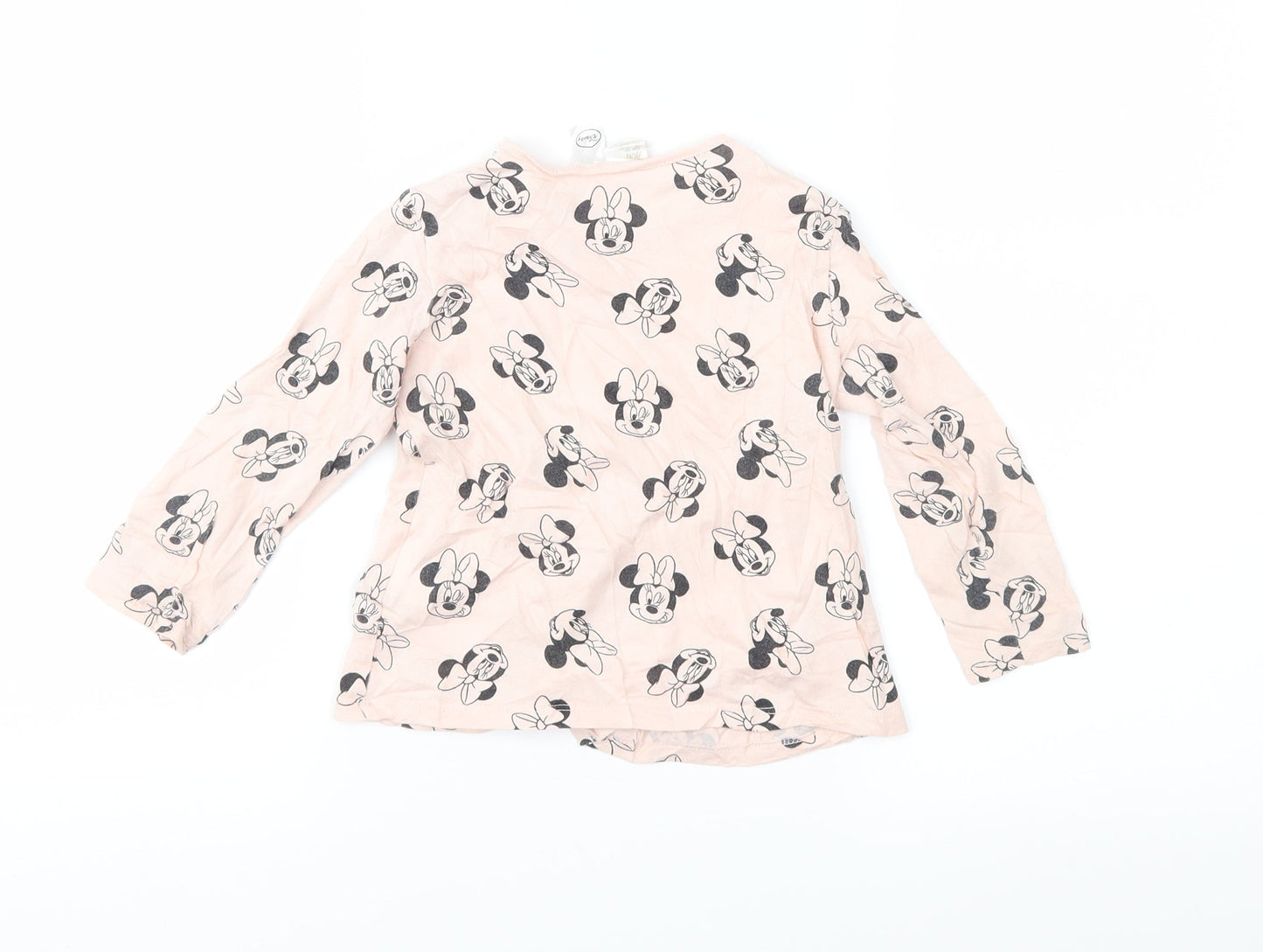 Disney Girls Pink Geometric Jersey Basic T-Shirt Size 18-24 Months  - MINNIE MOUSE