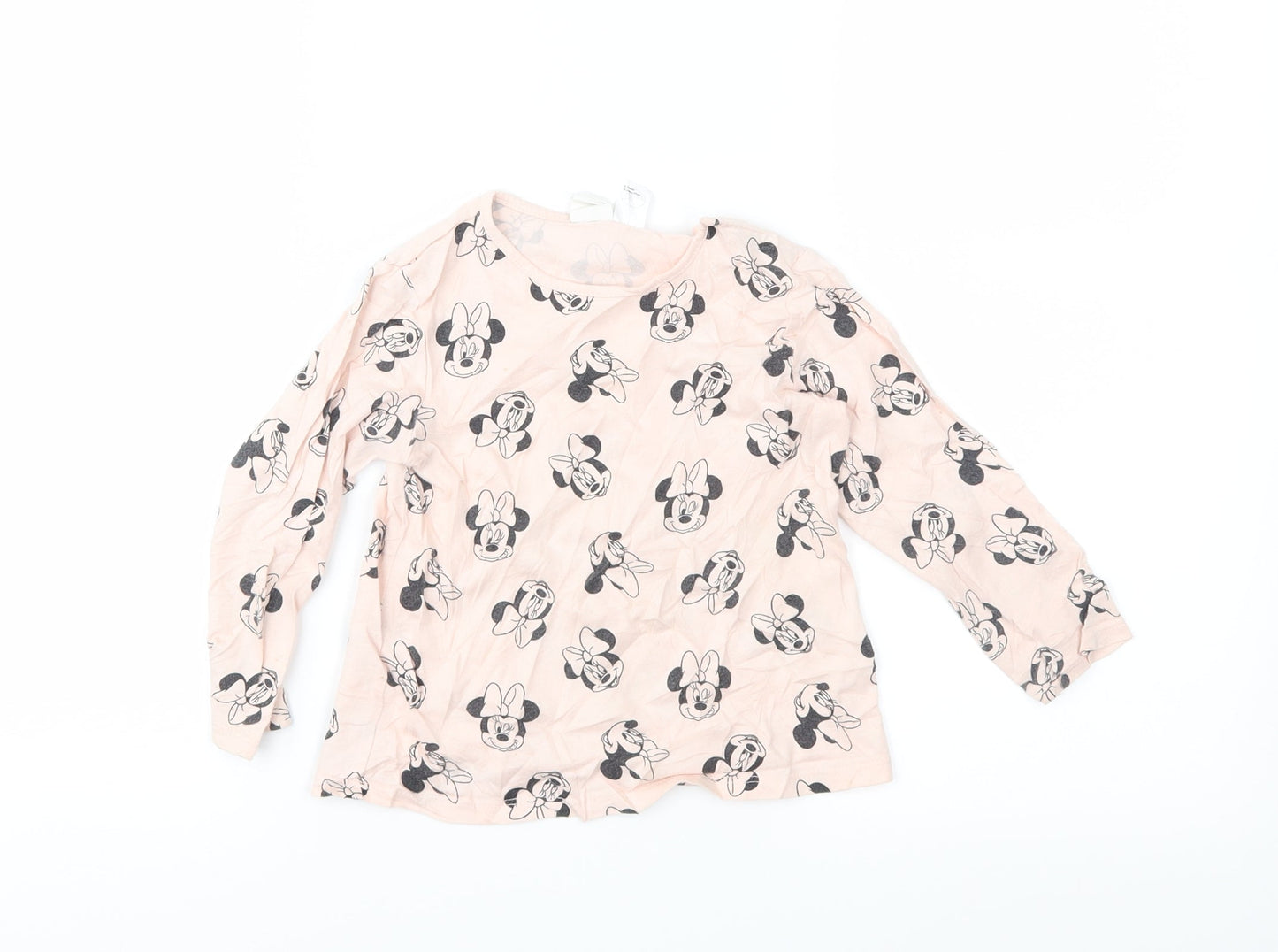 Disney Girls Pink Geometric Jersey Basic T-Shirt Size 18-24 Months  - MINNIE MOUSE