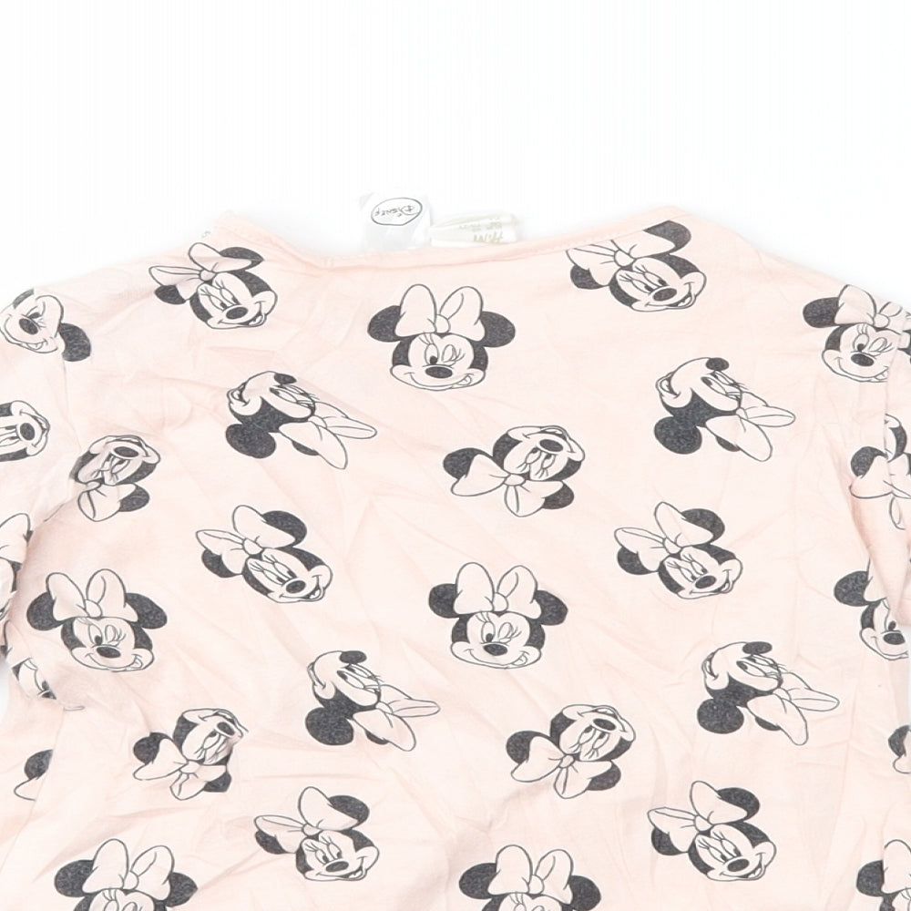 Disney Girls Pink Geometric Jersey Basic T-Shirt Size 18-24 Months  - MINNIE MOUSE