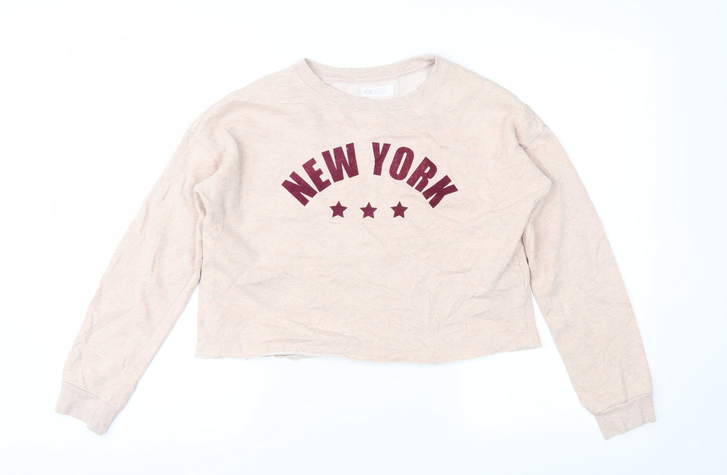 H&M Girls Pink   Pullover Sweatshirt Size 15 Years