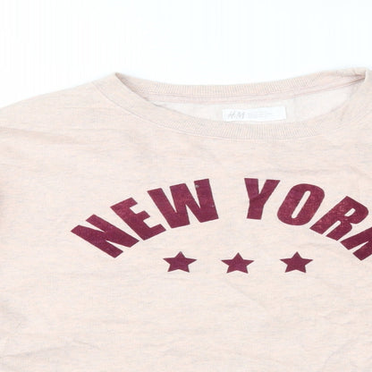 H&M Girls Pink   Pullover Sweatshirt Size 15 Years