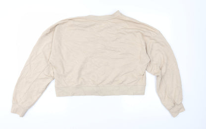 Missguided Womens Beige   Pullover Sweatshirt Size 8