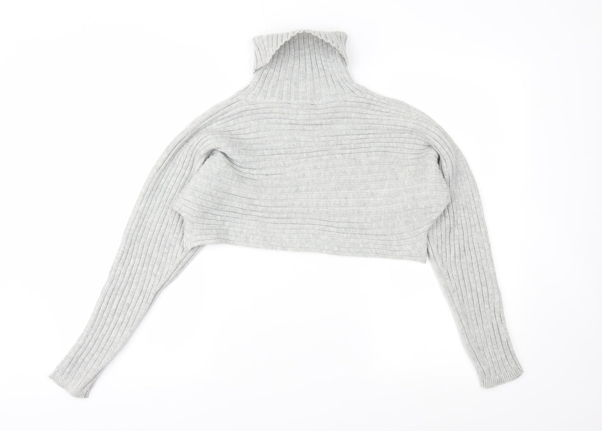 New Look Womens Grey  Knit Pullover Jumper Size S