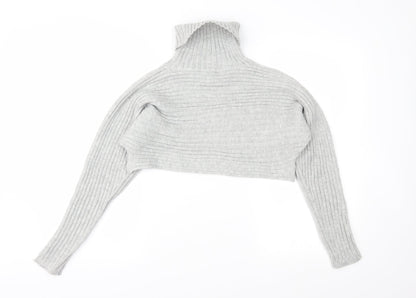 New Look Womens Grey  Knit Pullover Jumper Size S