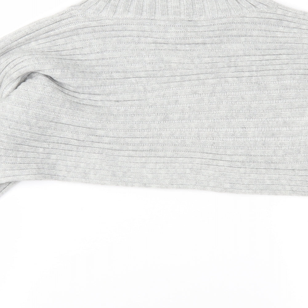New Look Womens Grey  Knit Pullover Jumper Size S