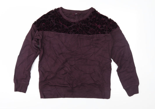 Womens UK Size 12 NEXT Purple Pullover Sweatshirt