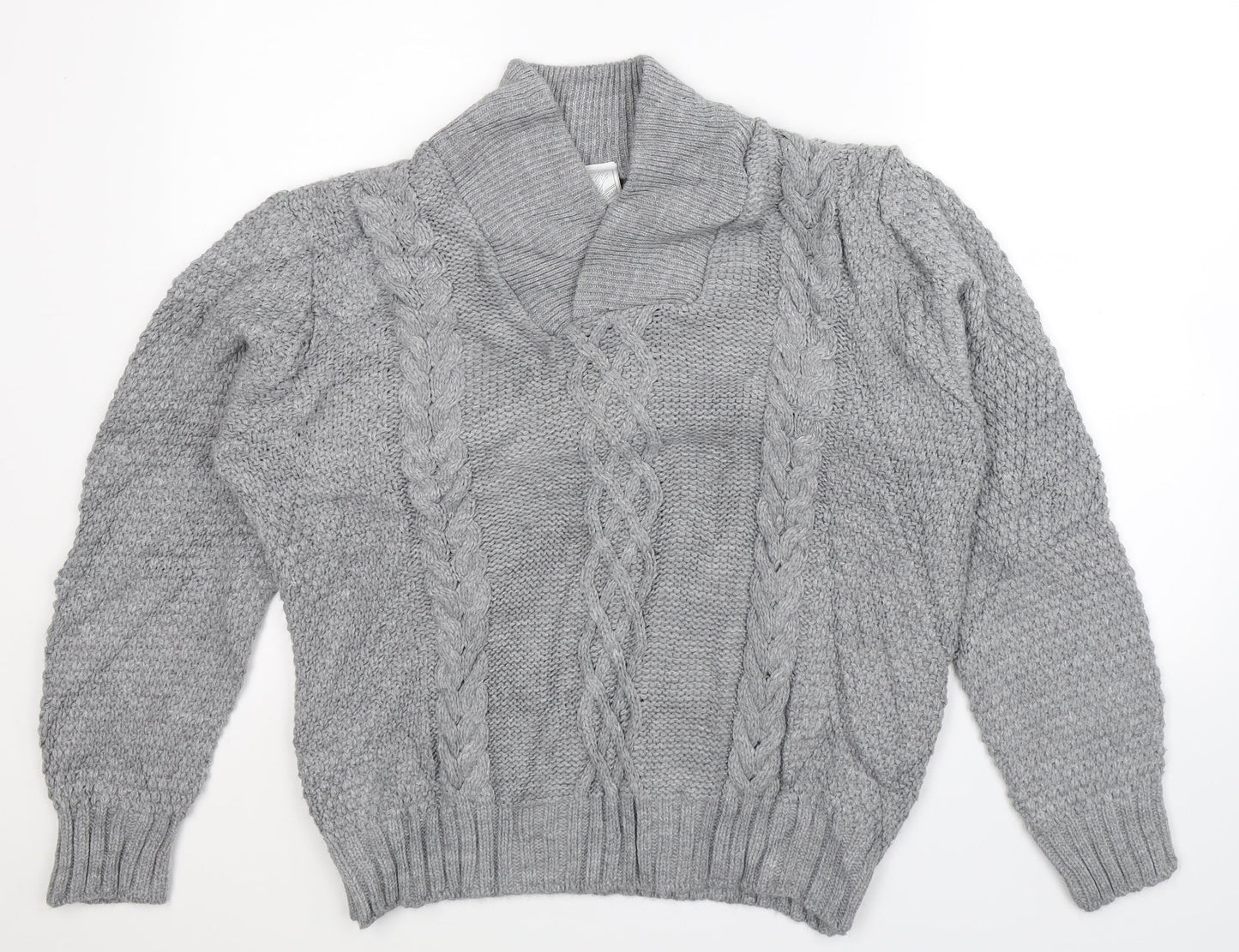 Preworn Mens Grey  Knit Pullover Jumper Size M