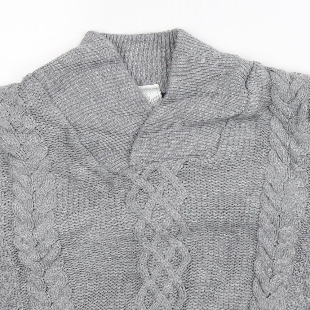 Preworn Mens Grey  Knit Pullover Jumper Size M