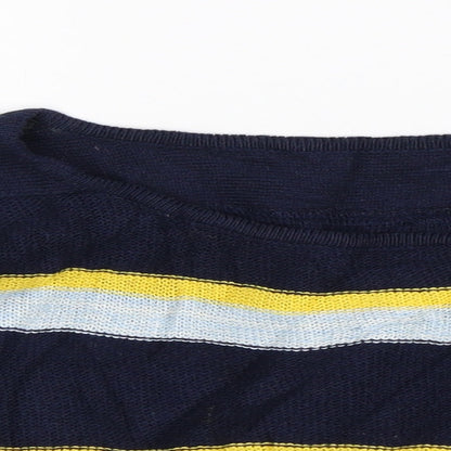 Preworn Womens Blue Striped Knit Pullover Jumper Size L