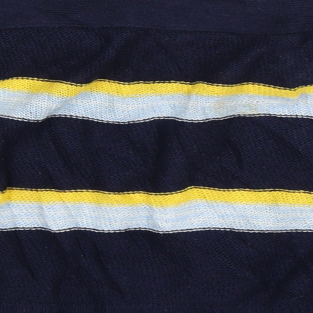 Preworn Womens Blue Striped Knit Pullover Jumper Size L