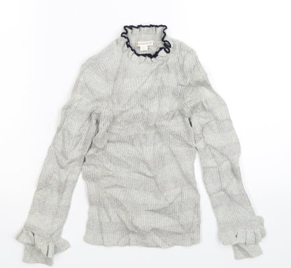 Crew Cuts Girls Grey  Knit Pullover Jumper Size 5-6 Years