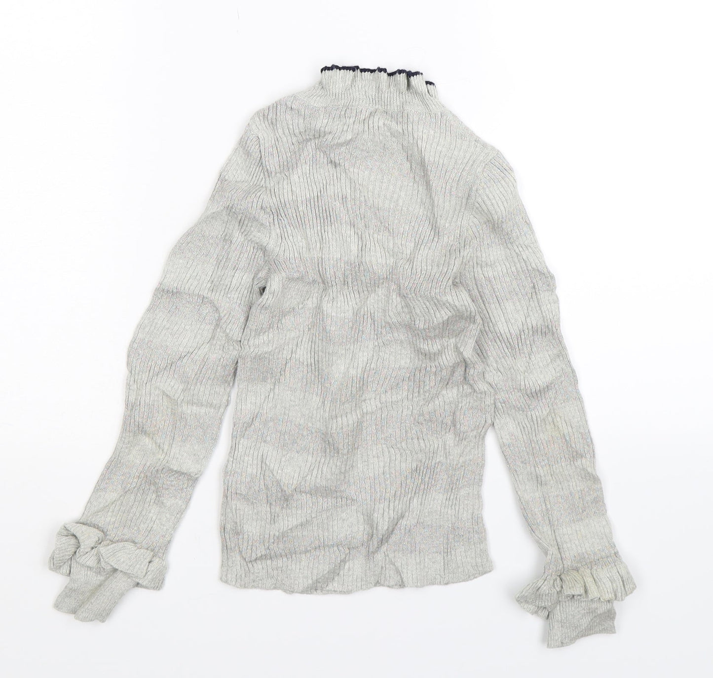 Crew Cuts Girls Grey  Knit Pullover Jumper Size 5-6 Years