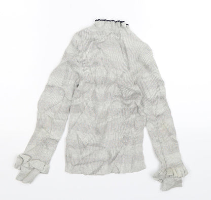 Crew Cuts Girls Grey  Knit Pullover Jumper Size 5-6 Years