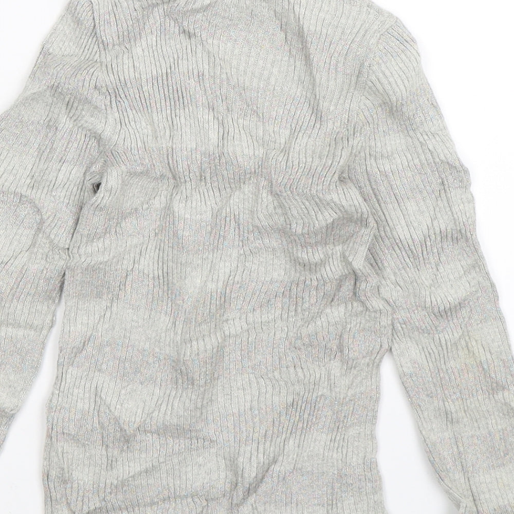 Crew Cuts Girls Grey  Knit Pullover Jumper Size 5-6 Years