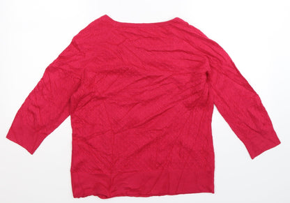 Marks and Spencer Womens Pink  Knit Pullover Jumper Size 12
